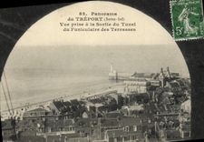CPA Panorama du treport Seine Inf vue prise a la sortie du Tunel du Funiculaire des Terrasses 