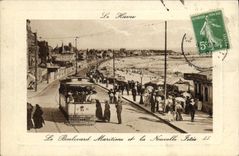 CPA Le Havre le boulevard Maritime et la Nouvelle Jetee 