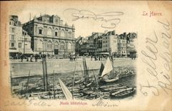 CPA Le Havre Musee bibliotheque 