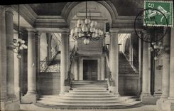 CPA Rouen hotel de Ville grand Escalier 