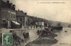CPA Environs de Rouen Dieppedale le Quai 