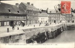 CPA Saint Valery en Caux le Quai d'Aval et la maison Henri 