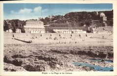 CPA Puys la plage et les Cabines 