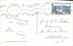CPA le Treport entree du port 