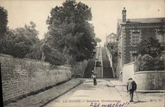 CPA Le Havre Escaliers Montmorency 