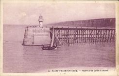CPA Saint Valery en Caux Phare de la Jetee d'amont 