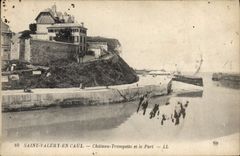 CPA Saint Valery en caux chateau Trompette et le port 