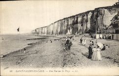 CPA Saint Valery en Caux une vue sur la plage 