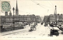 CPA Rouen Le Pont Corneille et la Cathedrale 
