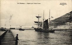 CPA Le Littral Fecamp Depart pour Terre Neuve 