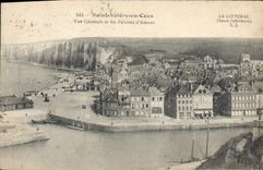 CPA Saint Valery en Caux Vue Generale et les Falaises d'Amont 