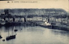 CPA Dieppe l'Avant port et vue generale 