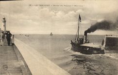 CPA Le Treport Sortie du Vapeur Meroure 