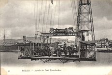 CPA Rouen Nacelle du Pont Transbordeur 