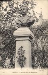 CPA Rouen Buste de Guy de Maupassant 
