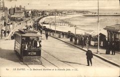 CPA Le Havre Le Boulevard Maritime et la Nouvelle Jetee 