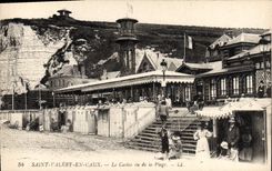CPA Saint Valery en Caux Le Casino vu de la Plage 