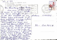 CPA Menton Vue generale La Promenade La Plage Frontiere Franco Italienne Les Fetes du Citron