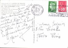 CPA Couleurs et Lumiere de France La Cote d'Azur miracle de la nature Cap D'antibes Vue generale Le