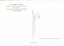 CPA En Cote d'Azur Cannes Alpes Martitimes Vue generale La Croisette La plage Les Hotels Le Super Ca