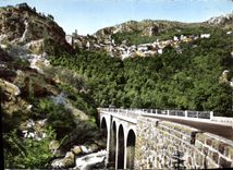 CPA Saorge A M Le Point commun sur la Roya 