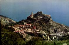 CPSM La Cote D'Azur Eze Village vu de la Grande Corniche 