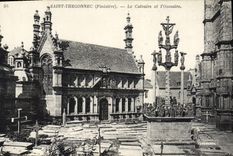 CPA St Thegonnec Finistere Le Calvaire et l'Ossuaire 