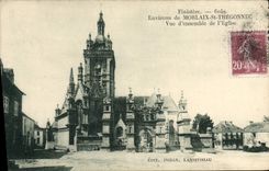 CPA Finistere Environs de Morlaix St Thegonnec Vue d'ensemble de l'Eglise 