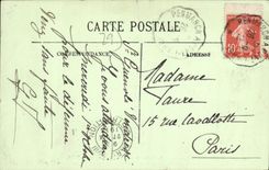 CPA Penmarch St Guenole le Rocher de la Coix où le 8 Octobre 1870 la famille du Prefet du Finistere