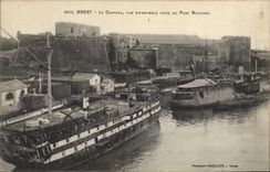 CPA Brest le chateau vue d'ensemble prise du pont National 