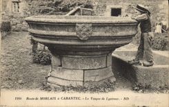 CPA Route de Morlaix à Carantec la Vasque de Lysireur 