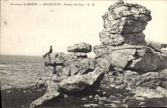 CPA Environs de Brest Argenton Rocher du Coq 