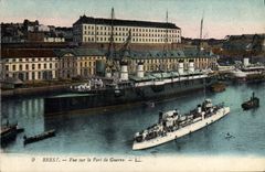 CPA Brest vue sur le port de Guerre 
