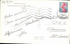 CPA Brest Finistere le Pont de Recouvrance sur le Penfeld 