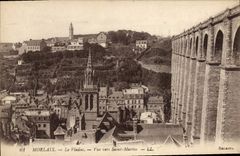 CPA Morlaix le Viaduc vue vers Saint Martin 