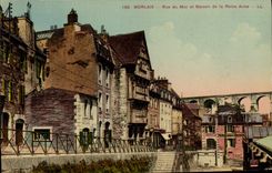 CPA Morlaix rue du Mur et maison de la Reine Anne 