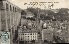 CPA Morlaix vue generale Perspective du Viaduc 