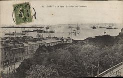 CPA Brest la rade le Salut aux Couleurs 