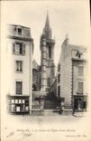 CPA Morlaix le Clocher de l'eglise Saint Melaine 