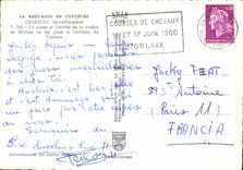 CPA Carantec Nord Finistere la plage et l'entree de la riviere de Morlaix où est situe le chateau du