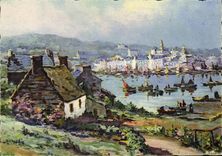 CPA Audierne Finistere vue generale du port 