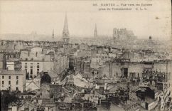 CPA Nantes Vue vers les Eglises prise du Transbordeur 