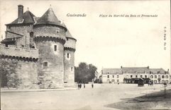 CPA Guerande Place du Marché au Bois et Promenade 