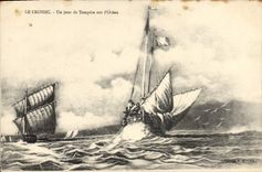 CPA Le Croisic Un jour de Tempete sur l'Ocean 