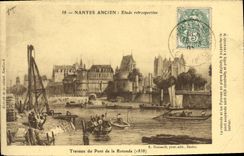 CPA Nantes ancien Etude retrospective Travaux du Pont de la Rotonde 1838
