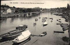 CPA Nantes l'Erdre pris du Pont de la Motte Rouge 