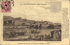 CPA Nantes Ancien Etude retrospective Les Bords de la Loire et la Fosse aux Salorges en 1793 fussila