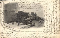 CPA Nantes Le Chateau vue prise du Quai du Port Maillard 