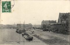 CPA Nantes Le quai du Port Maillard pris du Chateau 