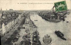 CPA Nantes Le Quai de la Fosse et l'Ile Gloriette 
